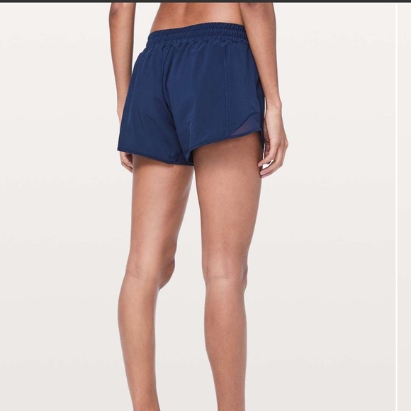 Lululemon Hotty Hot Shorts 2 Long 4” Navy Blue Size 10 Tall - Picture 2 of 10
